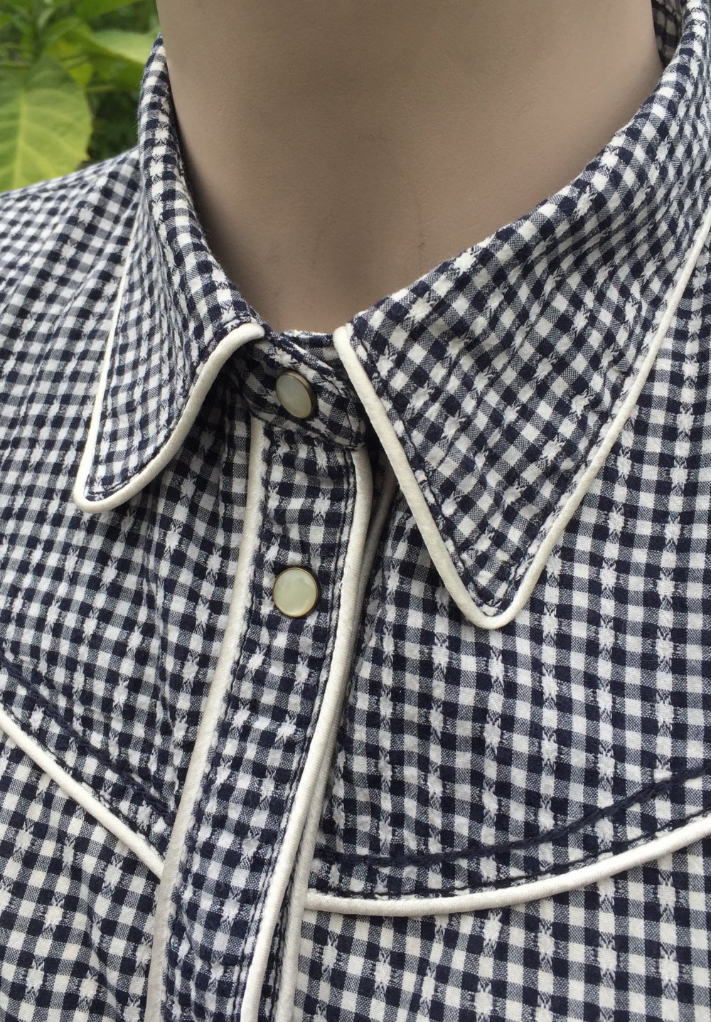 GUESS Karo BLUSE Rockabilly HEMDBLUSE Gr. L (wie M)