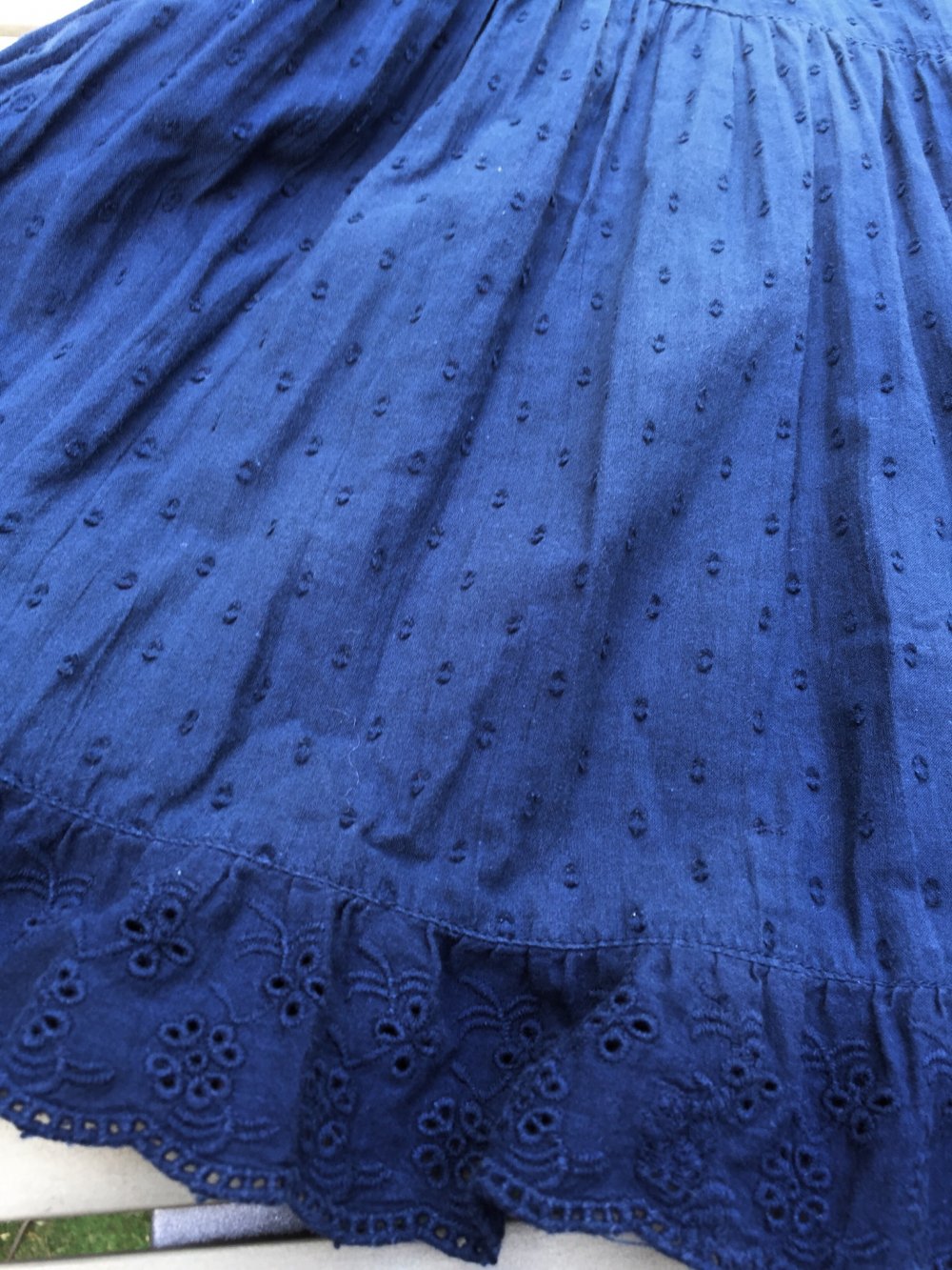 CLOCKHOUSE Sommer KLEID Volants Lochstickerei Gr. S