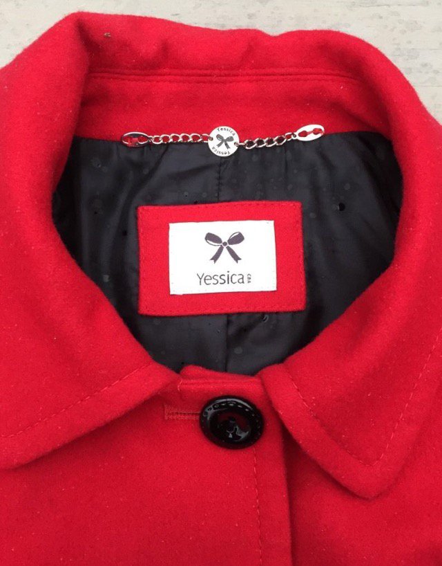 YESSICA Wolljacke KURZMANTEL rot Gr. 44