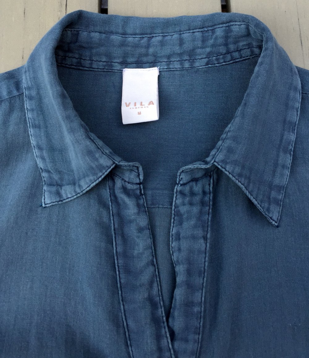 VILA Hemdbluse BLUSE petrol Gr. M