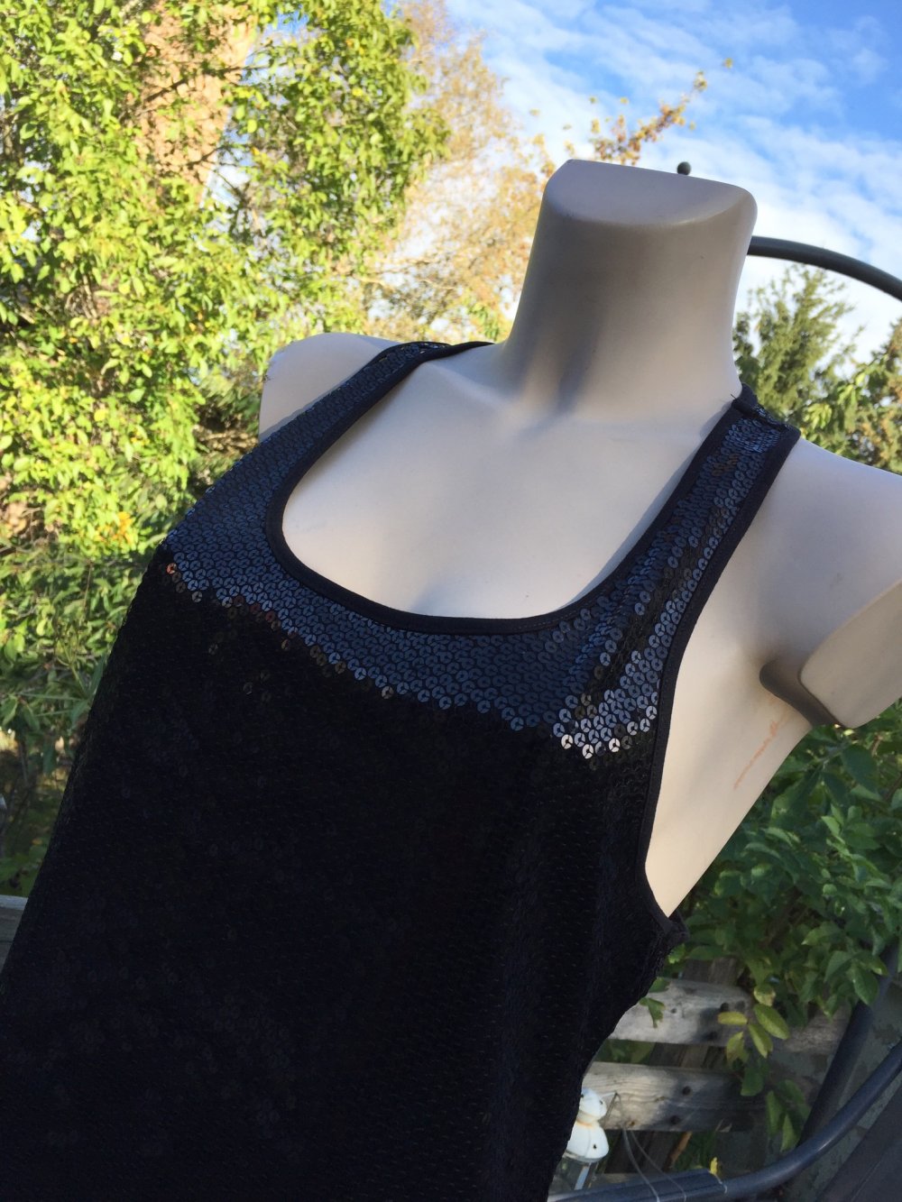 IRON Pailletten Longtop ULTRAMINI KLEID Gr. L (wie M)