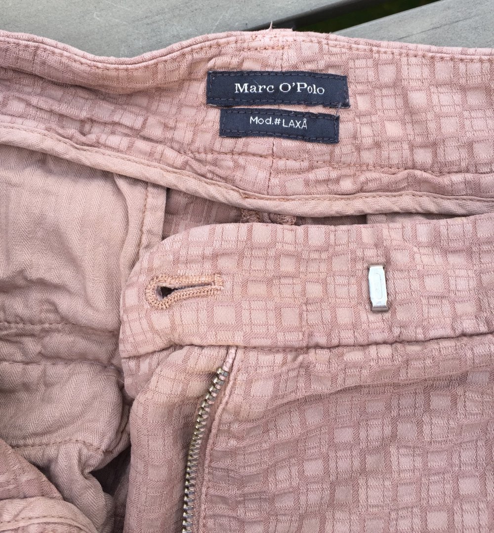 MARC O‘POLO Laxa HOSE puder beige Krawattenuster Gr. 36