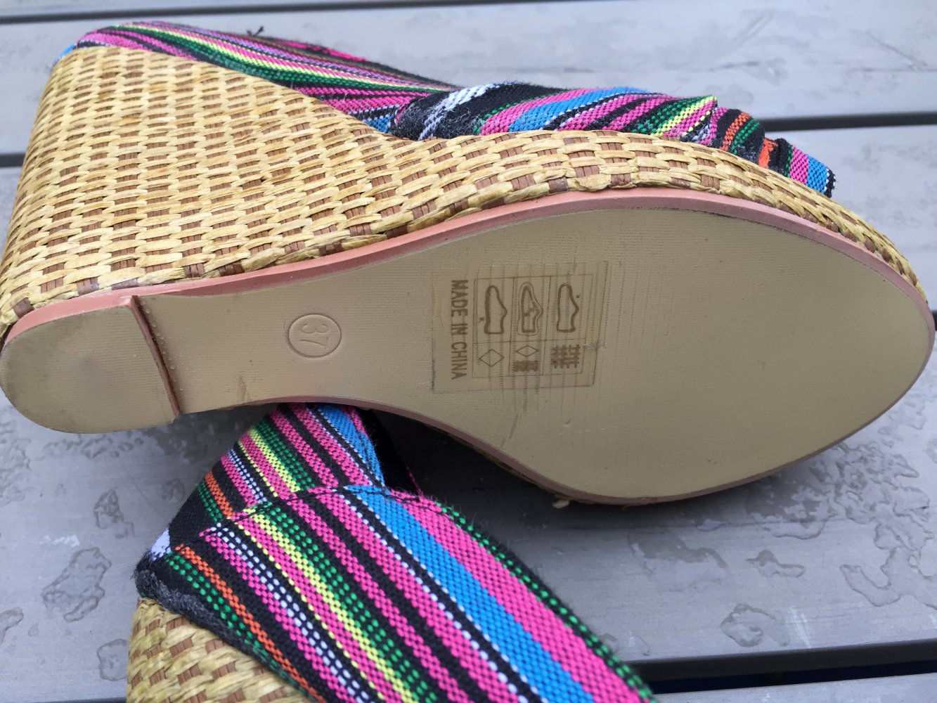 NEU: BUONAROTTI bunte WEDGES SANDALEN Peeptoes Gr. 37