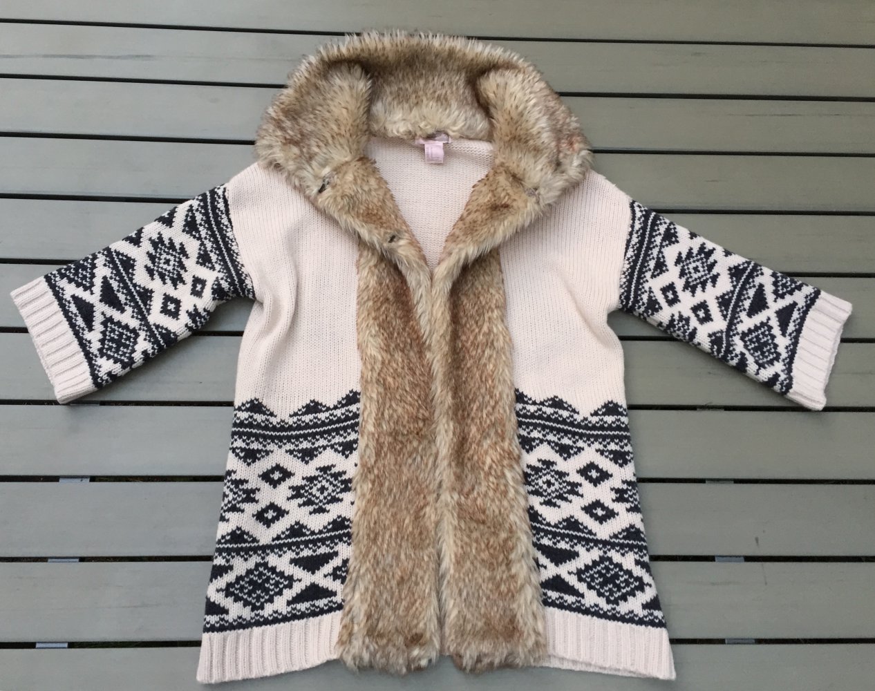 FOREVER 21 Cardigan STRICKMANTEL beige Gr. S