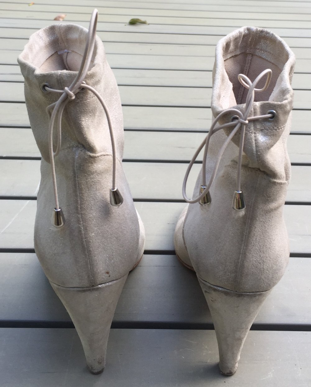 FORNARINA Party Stiefelette SLOUCH metallic SILBER Gr. 40