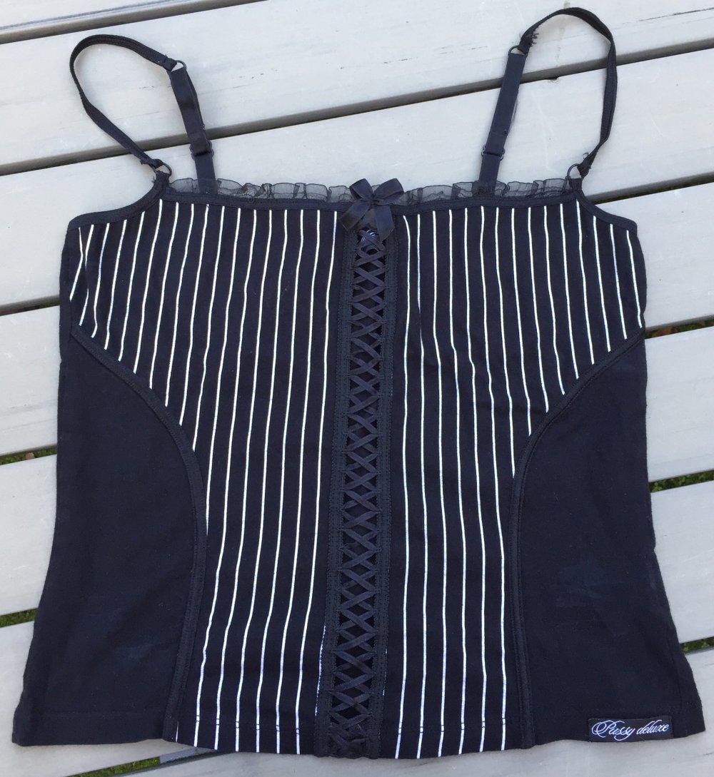 PUSSY DELUXE Rockabilly Top CORSAGE OPTIK
