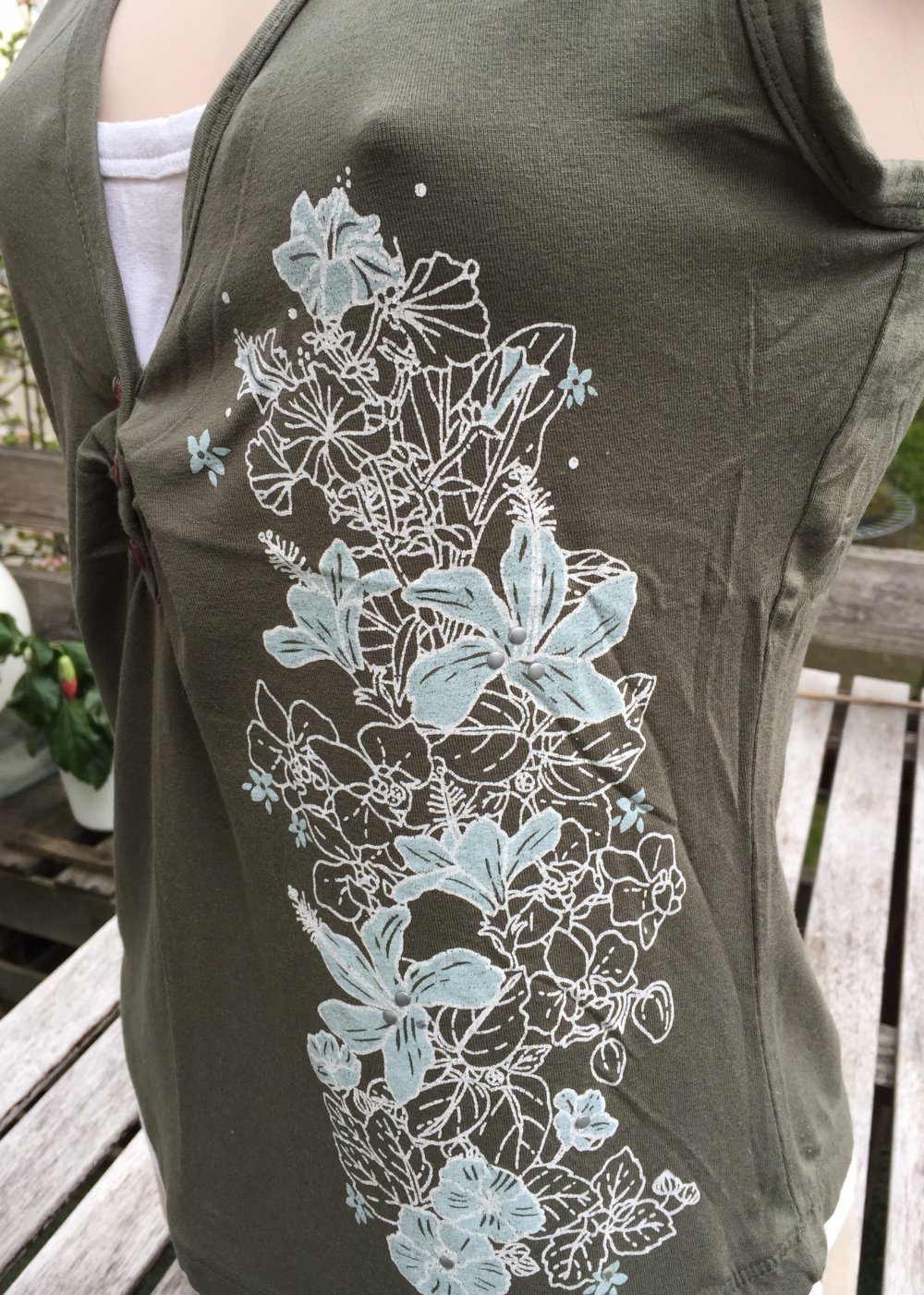 LAURA DI SARPI Shirt TANKTOP khaki Gr. M