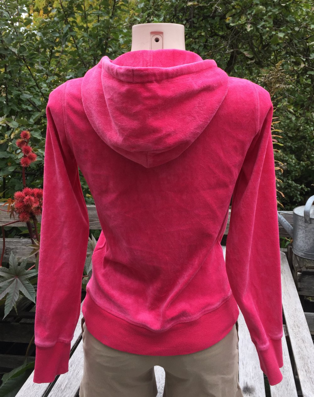 H&M SWEATJACKE Velour/Samt/Nicki PINK Gr. M (S)