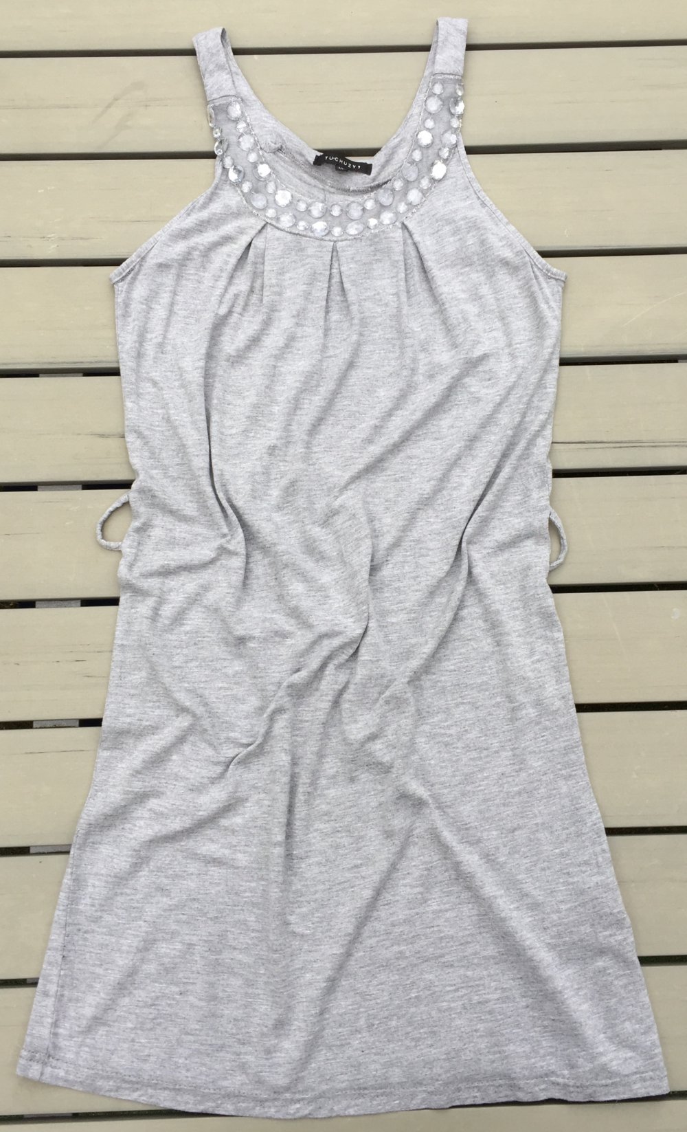 TUCHUZY? Tunika KLEID grau BlingBling Gr. S