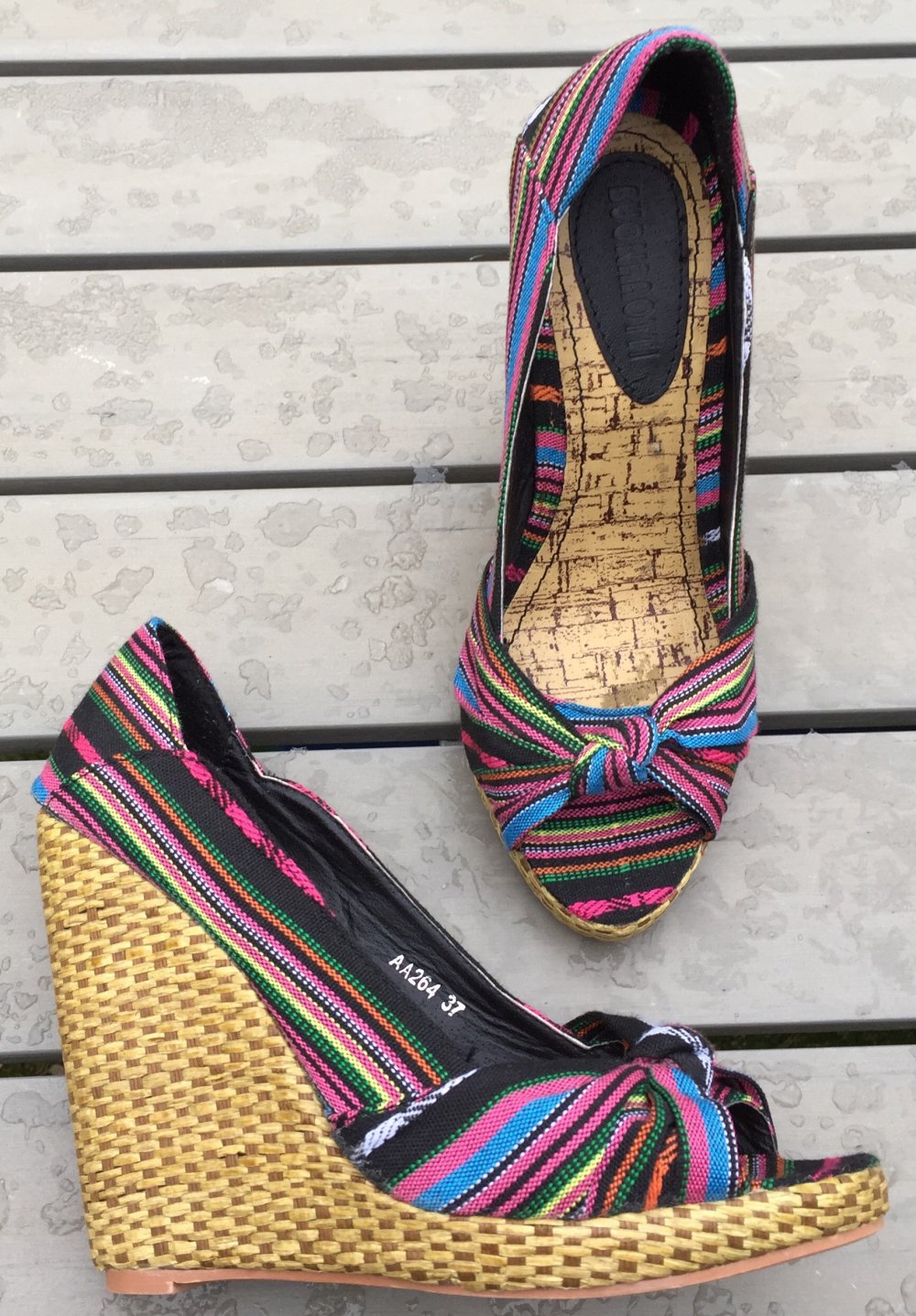 NEU: BUONAROTTI bunte WEDGES SANDALEN Peeptoes Gr. 37