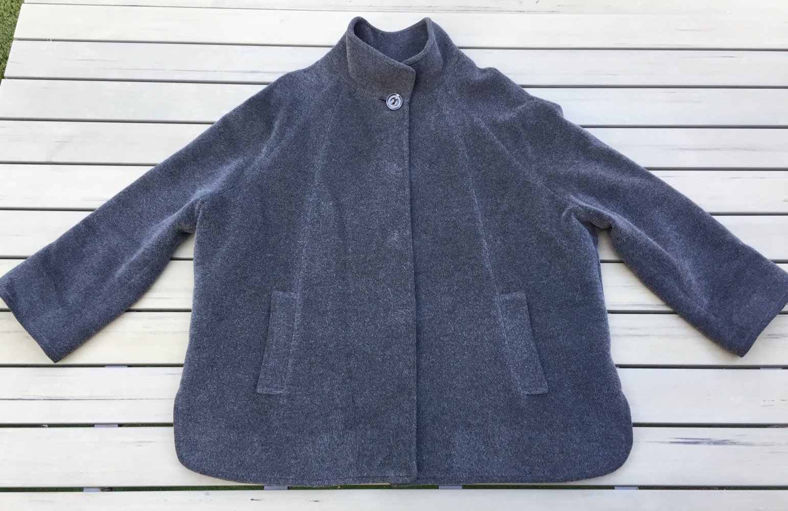 ERRE Wollmantel JACKE Alpaka/Schurwolle Gr. 44