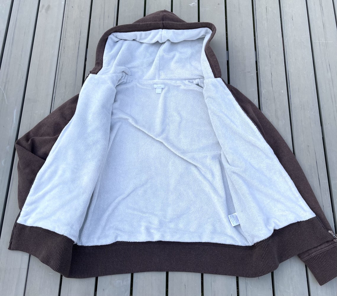 TCM Vintage SWEATJACKE mit Kapuze TEDDY Futter Gr. 40