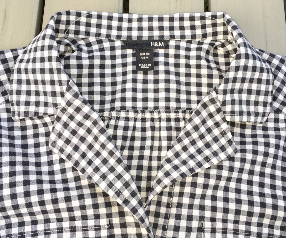 H&M Karo BLUSE Rockabilly Gr. 38