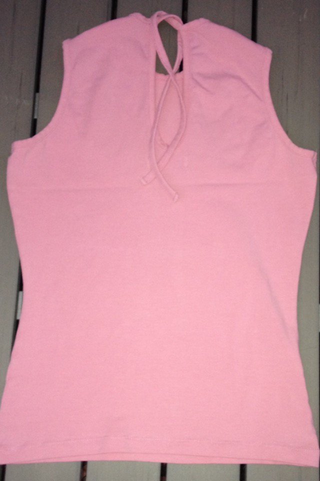 Shirt Top 40ies mit Tropfenausschnitt im Nacken