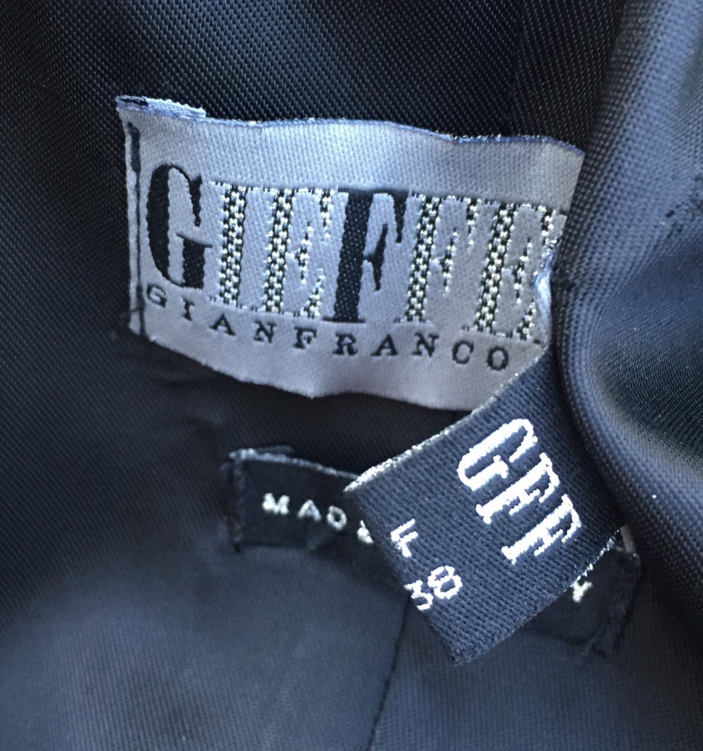 GIANFRANCO FERRE Vintage 90er Lederjacke Blazer Stil Gr. 38