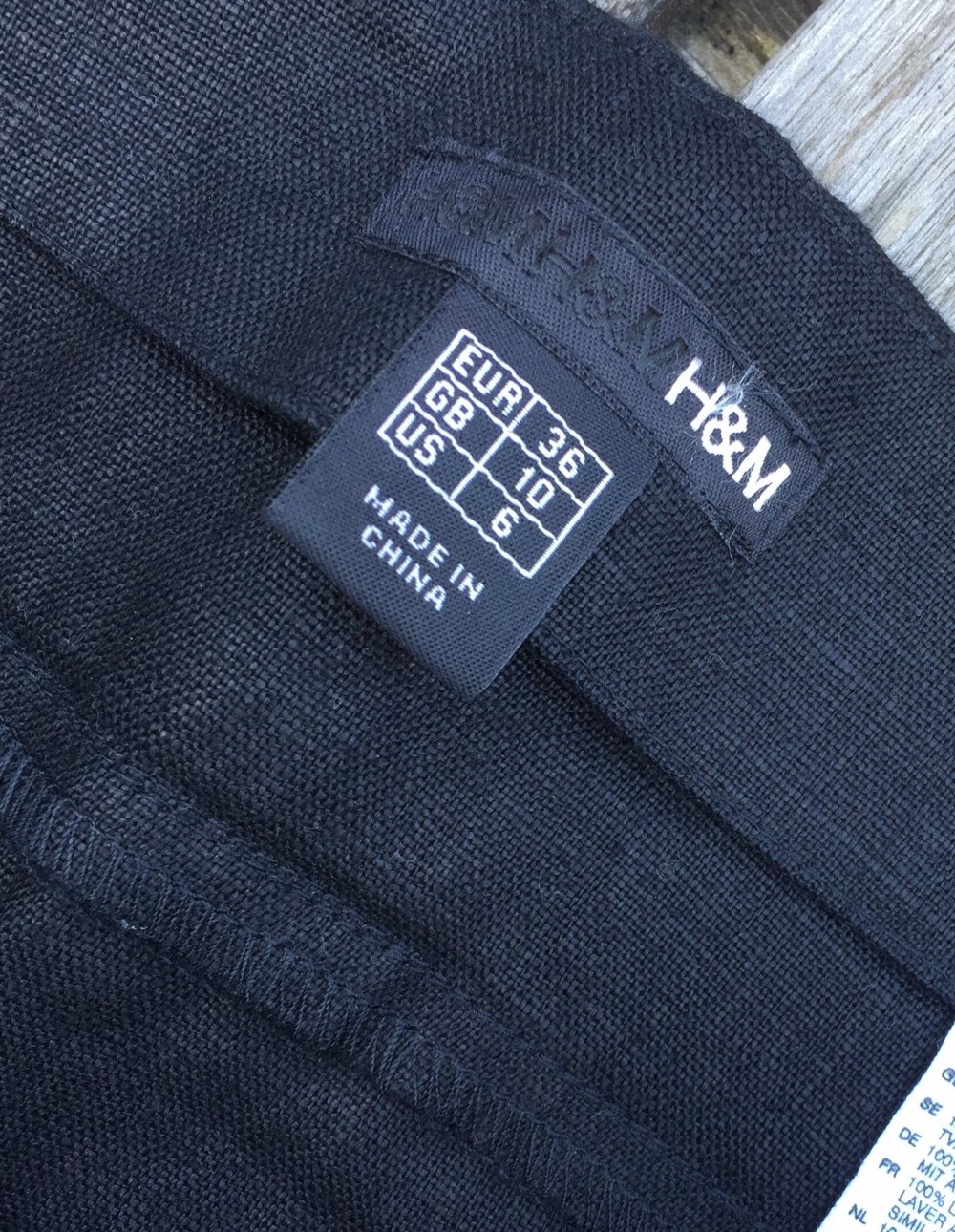 H&M Minirock LEINEN ROCK mit Schleife Gr. 36