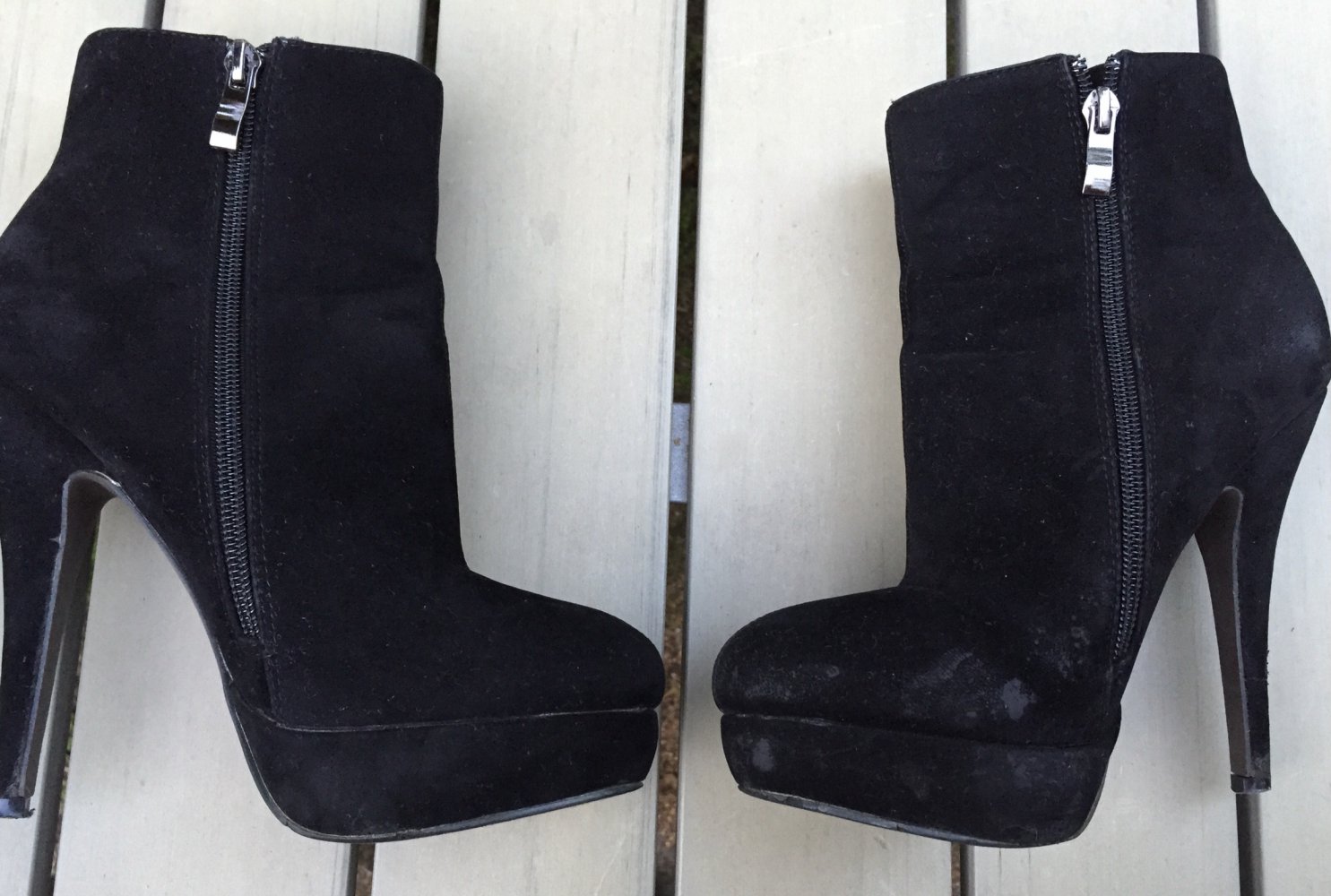 PLATEAU STIEFELETTEN High Heels Booties Gr. 36