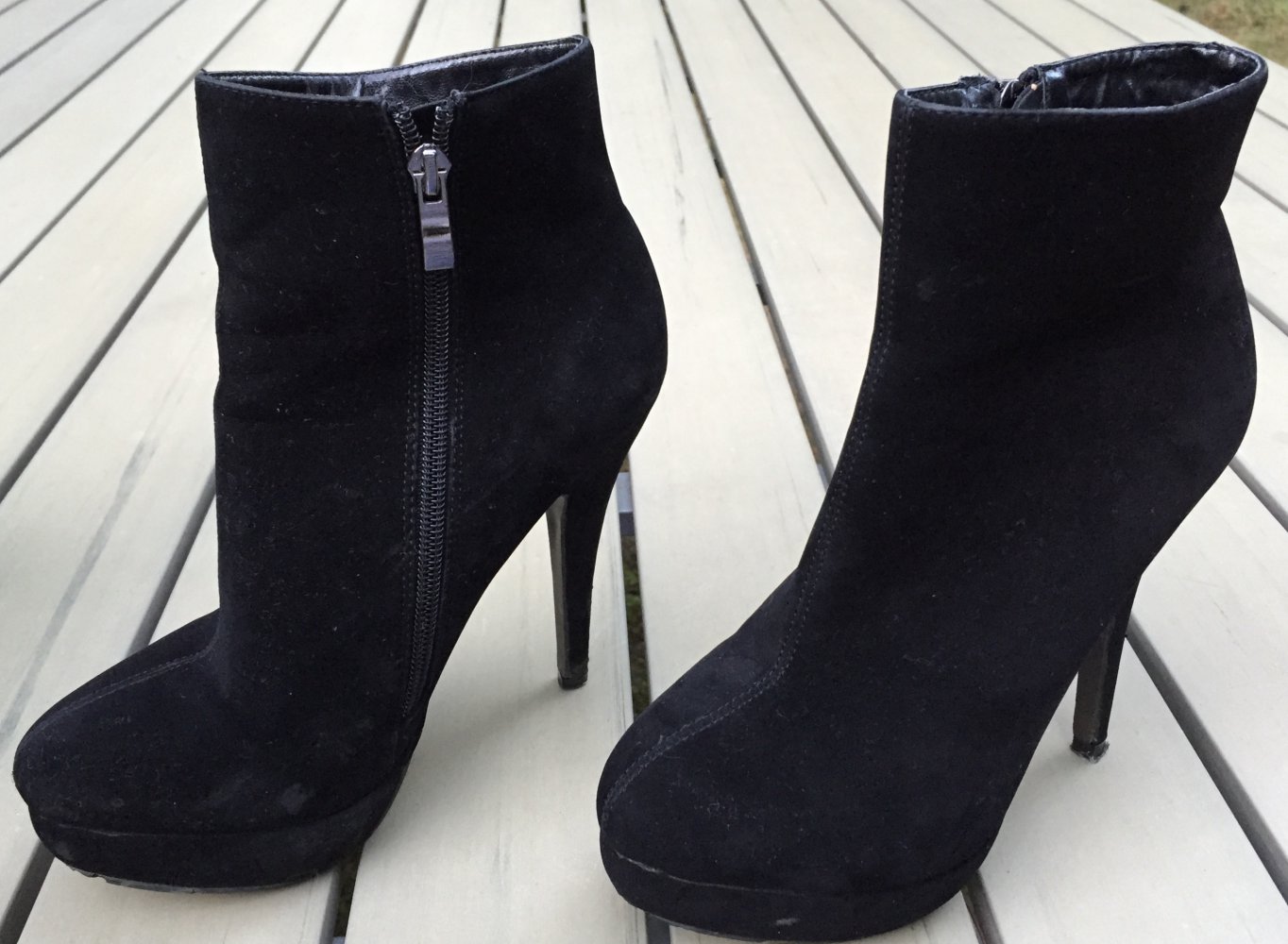 PLATEAU STIEFELETTEN High Heels Booties Gr. 36