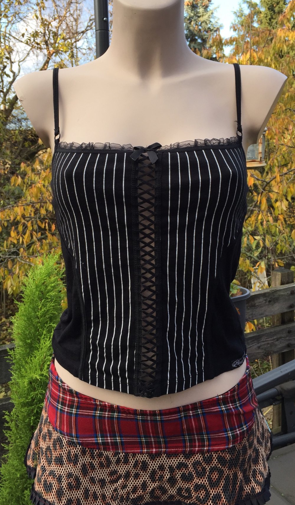 PUSSY DELUXE Rockabilly Top CORSAGE OPTIK