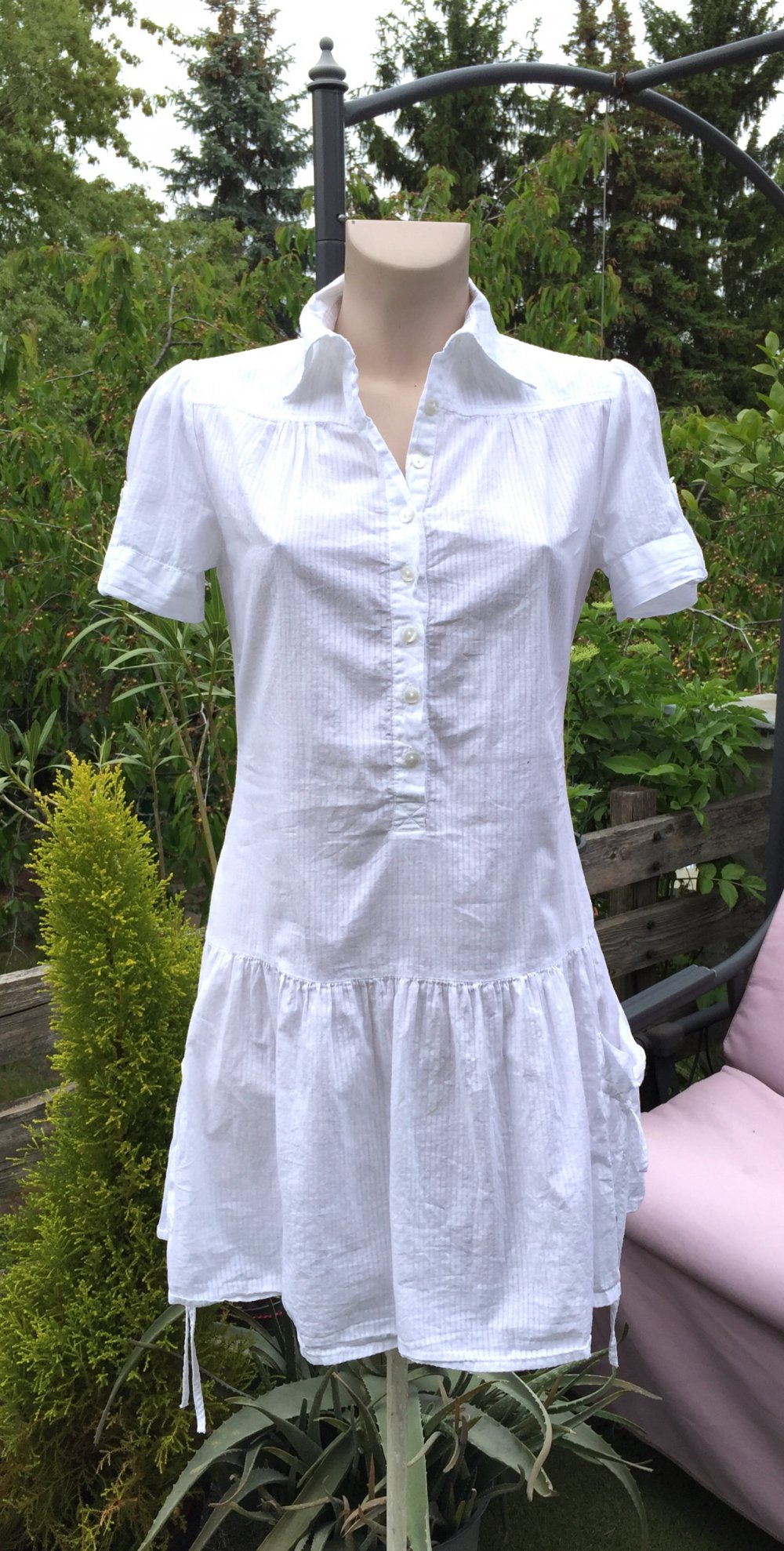 YESSICA Sommer KLEID Hängerchen Hemdblusenkleid Gr. 36