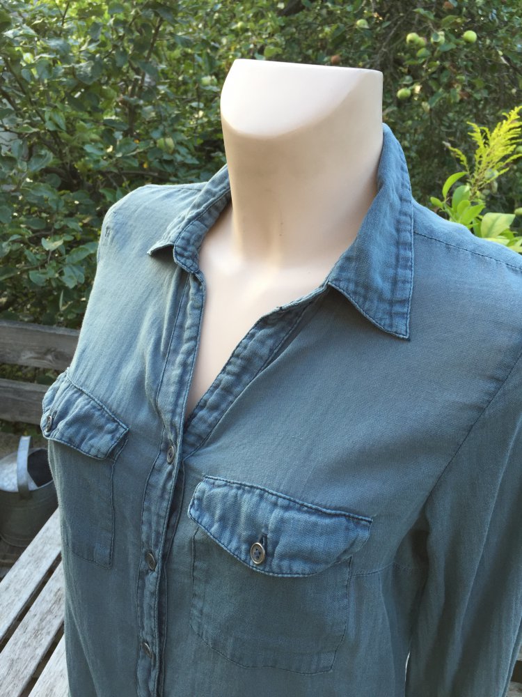 VILA Hemdbluse BLUSE petrol Gr. M