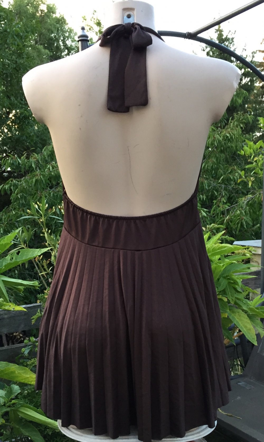 Neckholder Plissé Top Babydoll