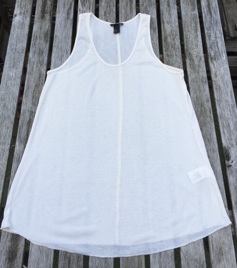 H&M Top TANKTOP creme Rippshirt Gr. M