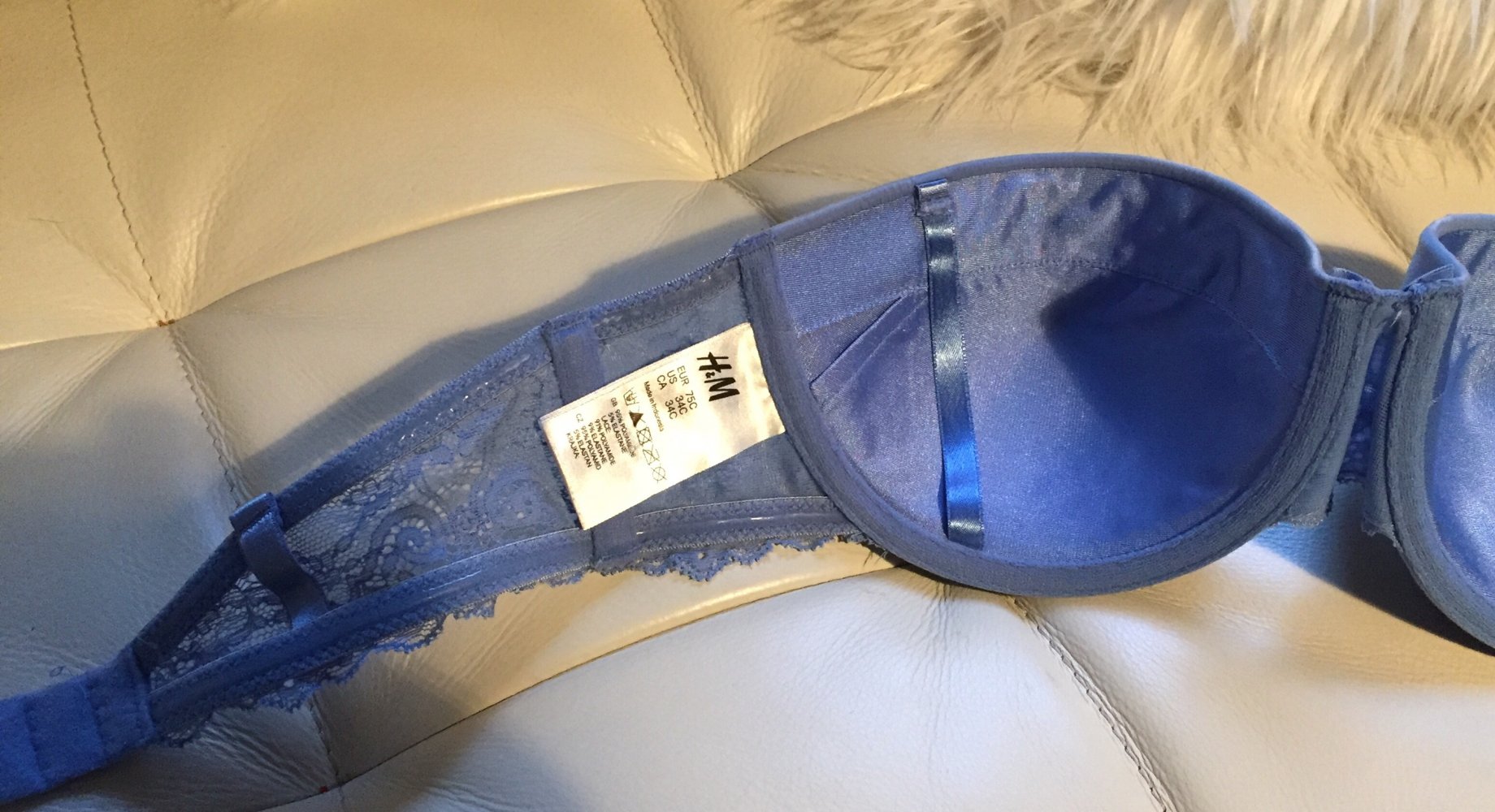 H&M Bandeau BH hellblau 75 C