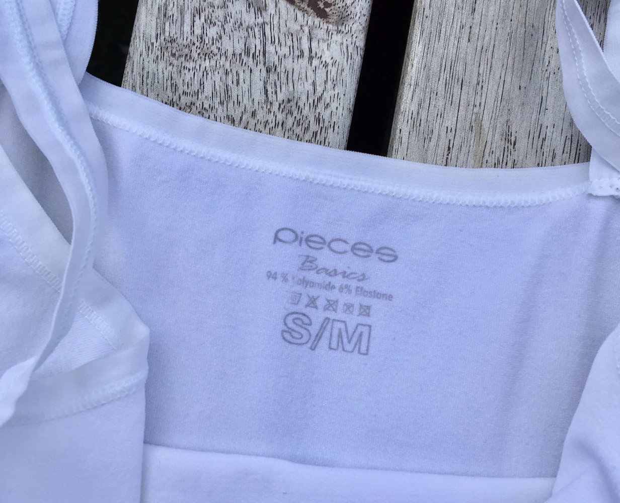 PIECES Spaghettitop TOP weiß Gr. S/M