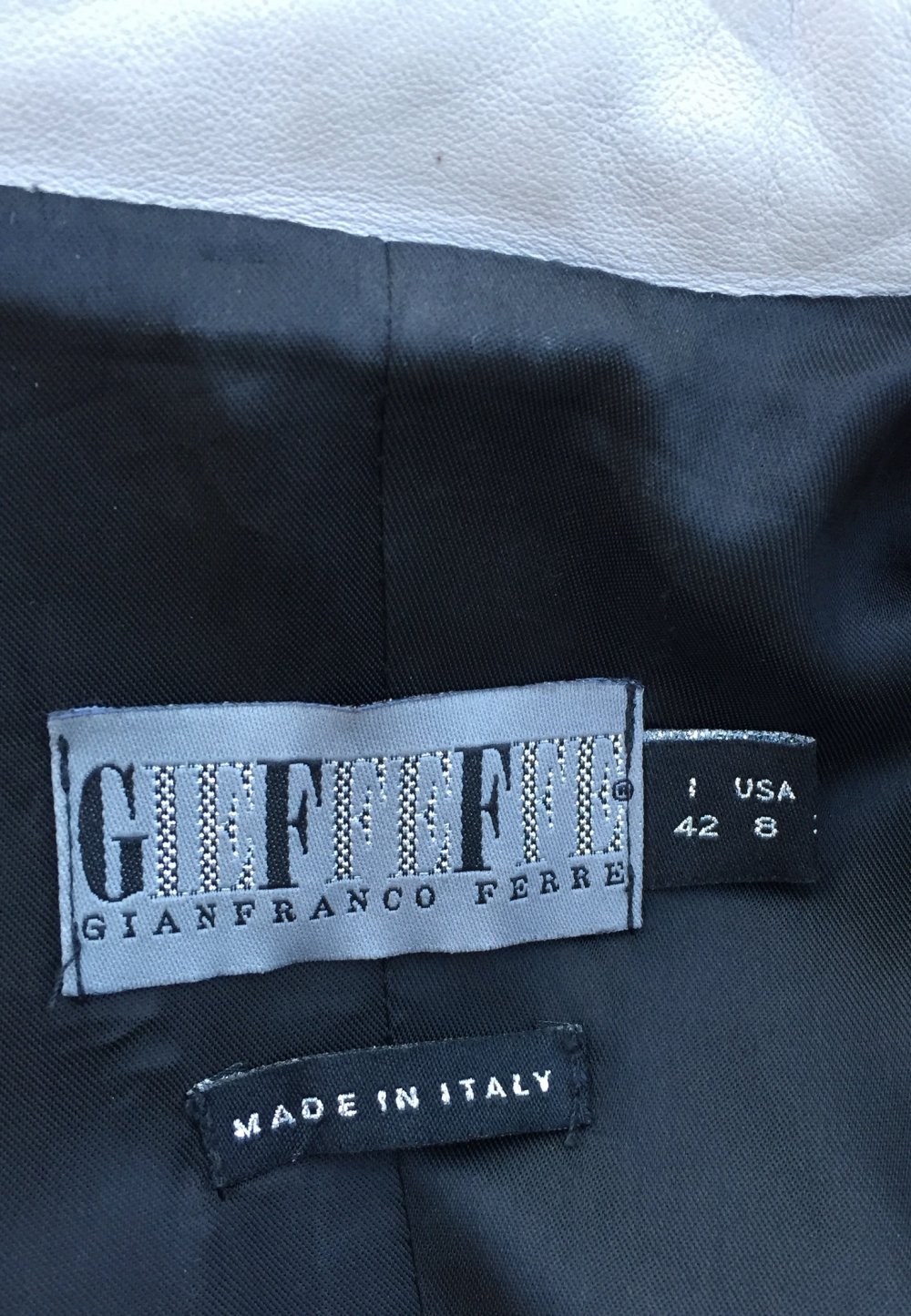 GIANFRANCO FERRE Vintage 90er Lederjacke Blazer Stil Gr. 38