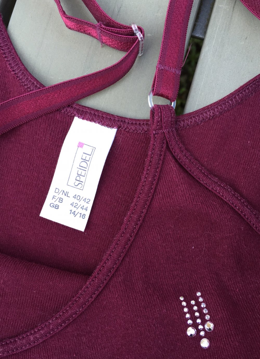 SPEIDEL Spaghettitop TOP weinrot Gr. 40/42