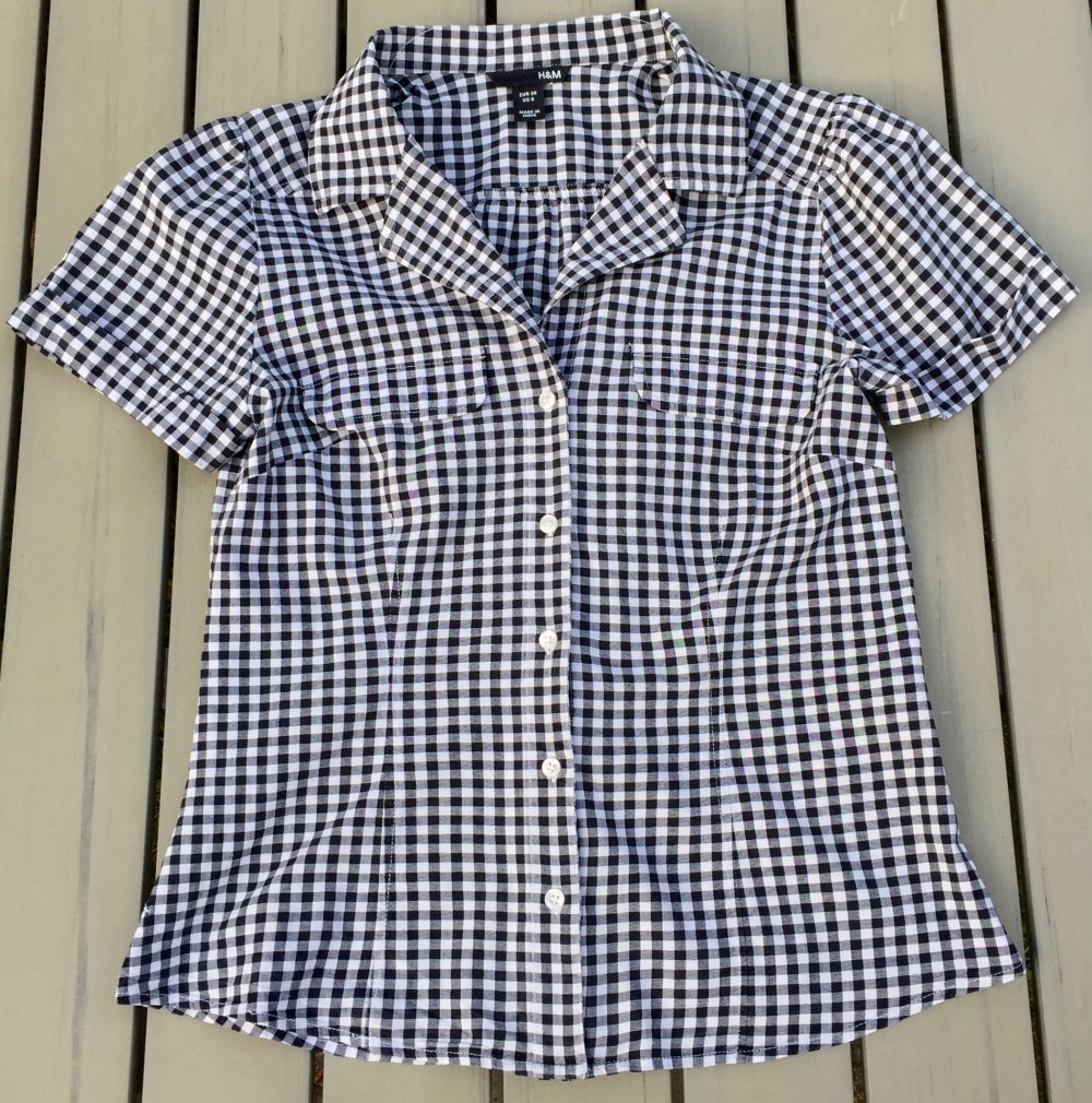 H&M Karo BLUSE Rockabilly Gr. 38