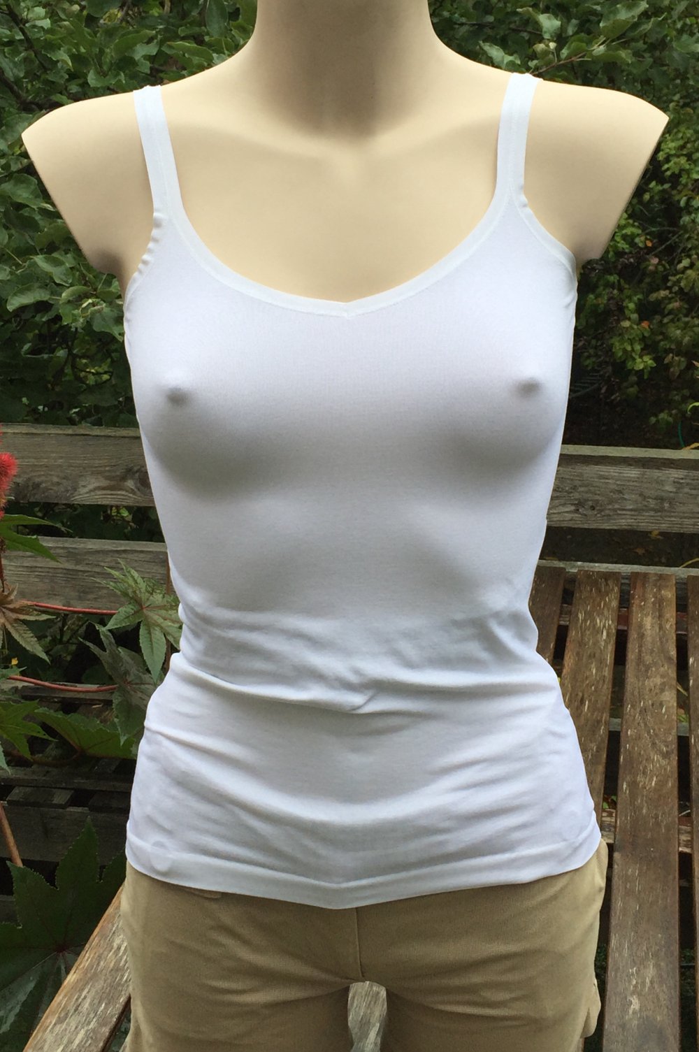 PIECES Spaghettitop TOP weiß Gr. S/M