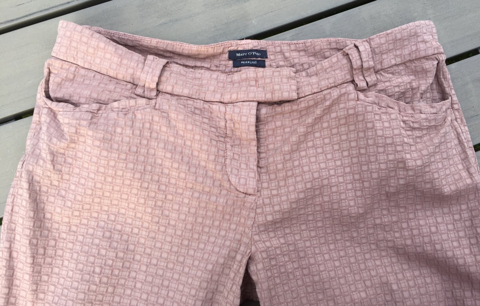 MARC O‘POLO Laxa HOSE puder beige Krawattenuster Gr. 36