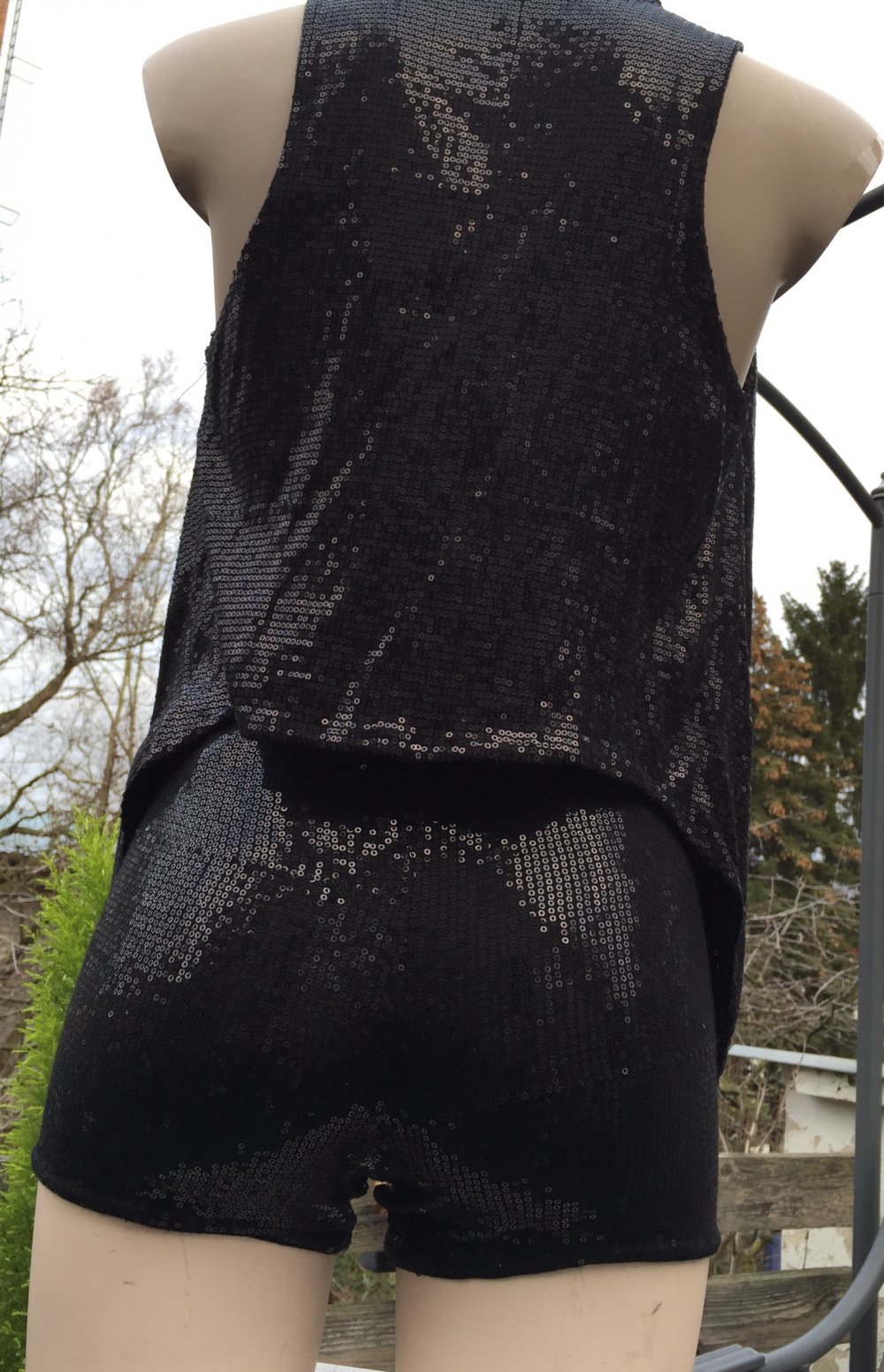 H&M Pailletten WESTE & HOTPANTS Gr. 36