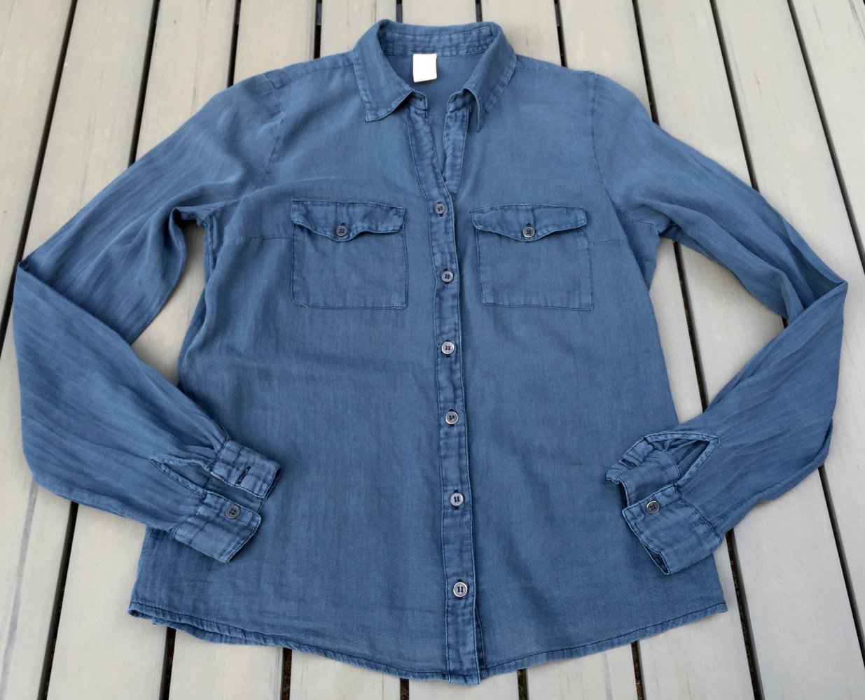 VILA Hemdbluse BLUSE petrol Gr. M