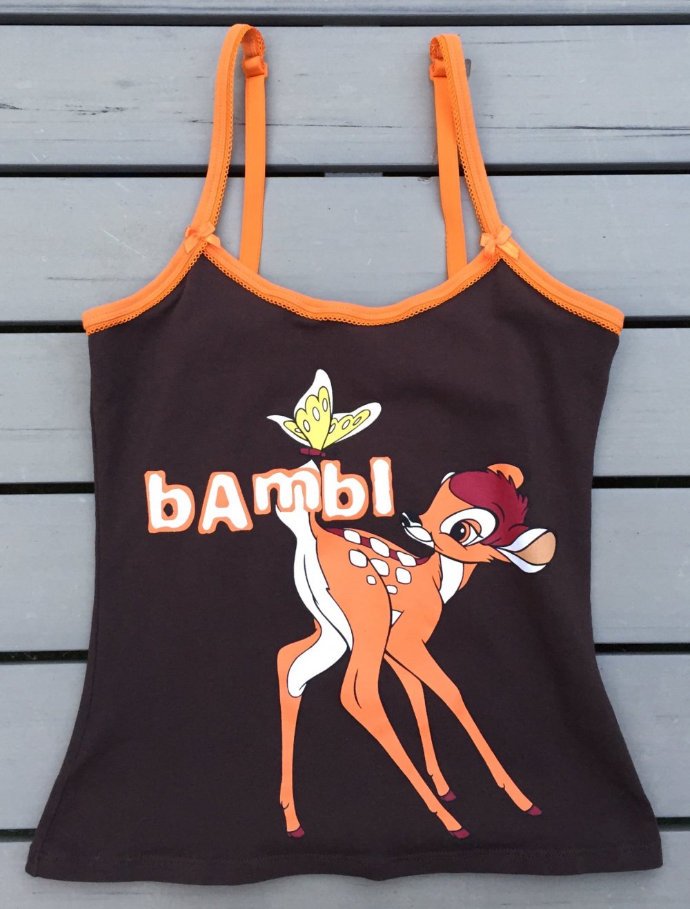 Disney BAMBI Top SPAGHETTITOP braun Gr. XS