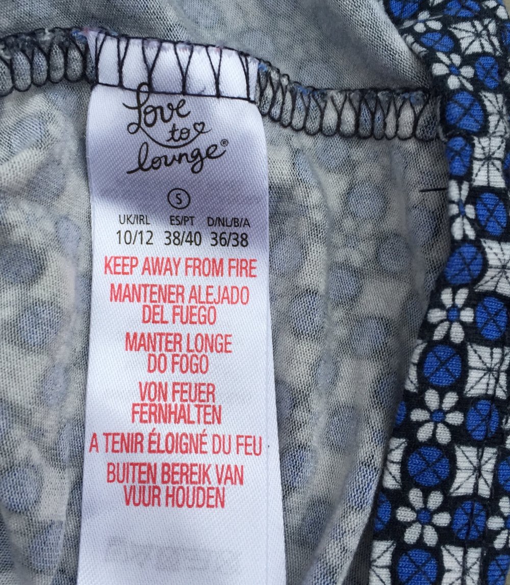 SPAGHETTI TOP Krawattenmuster Gr. S