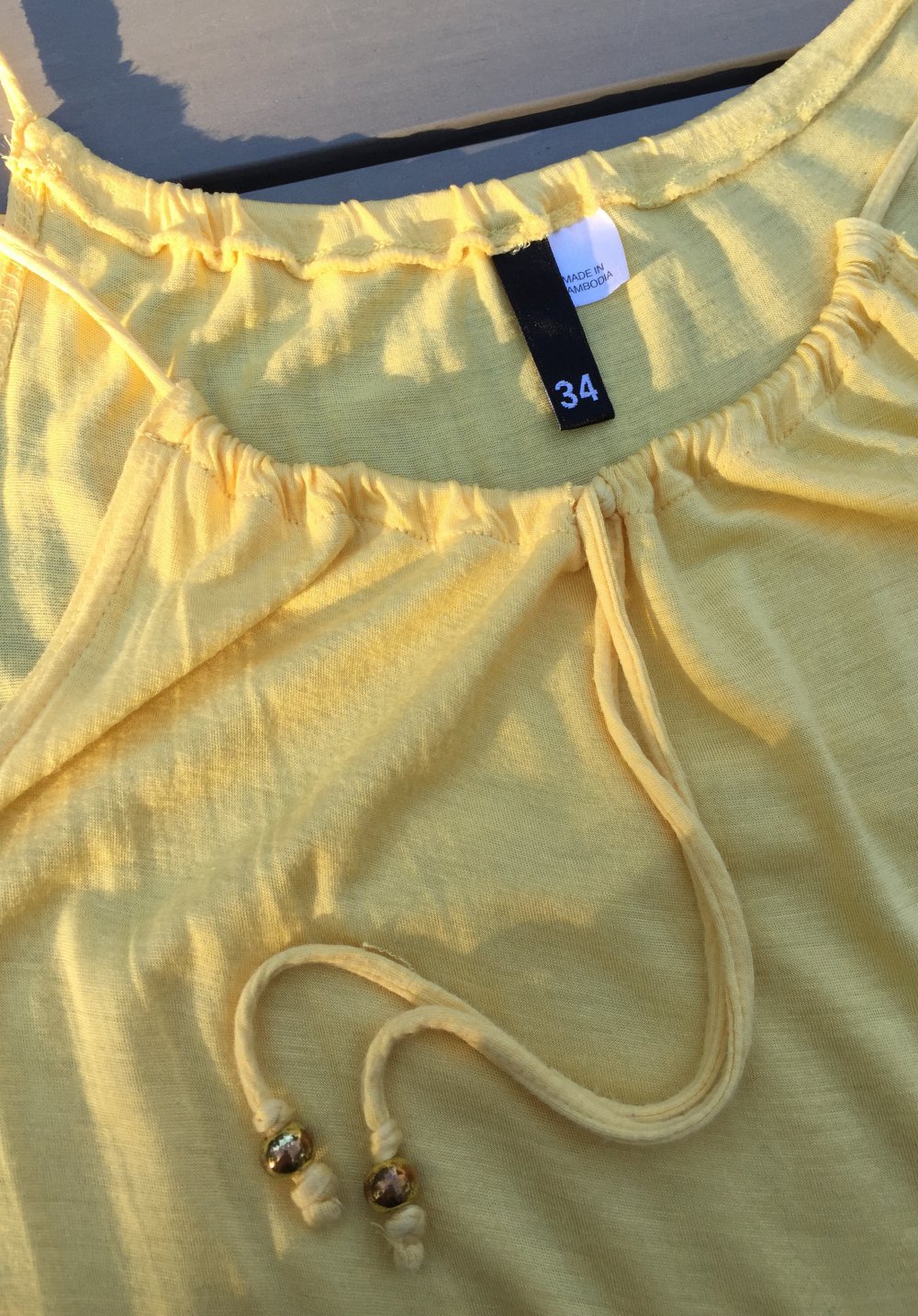 H&M kurzer JUMPSUIT pastell gelb Gr. 34