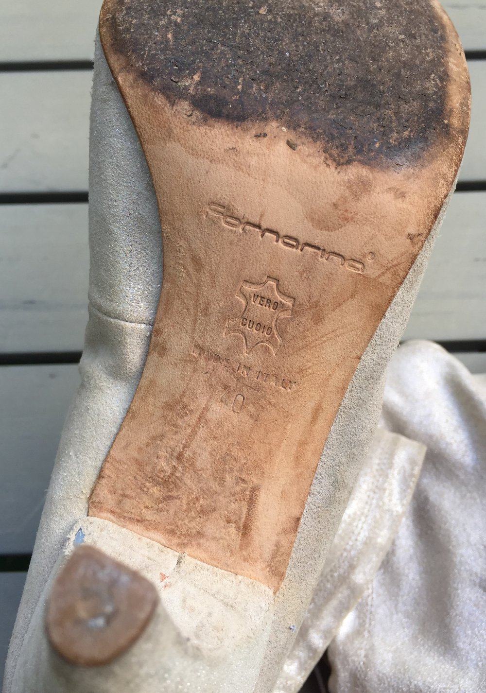 FORNARINA Party Stiefelette SLOUCH metallic SILBER Gr. 40