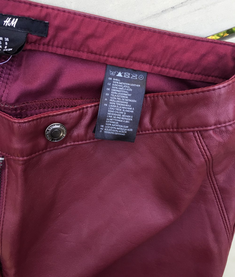 NEU: H&M Lederhose PU Lederleggings LANA DEL REY Röhre Gr. 38