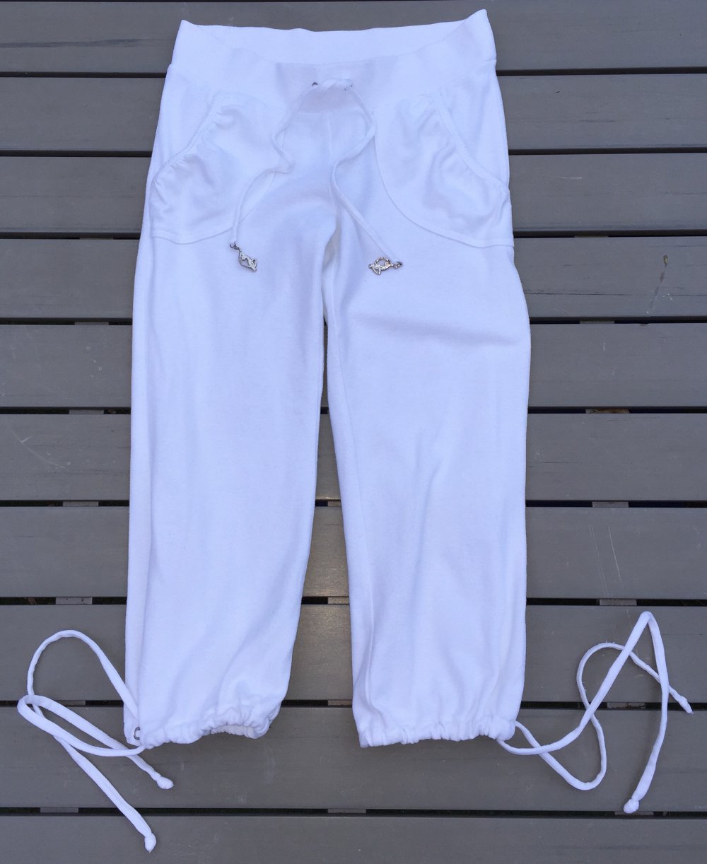 BABY PHAT Hose JOGGER knielang weiß Gr. S