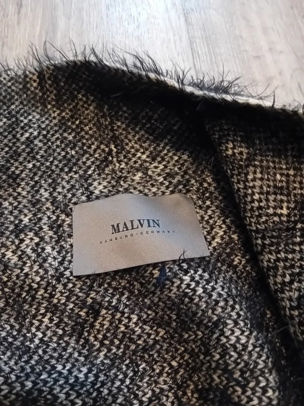 Malvin Jacke Poncho Kariert Schwarz Beige One Size NEU