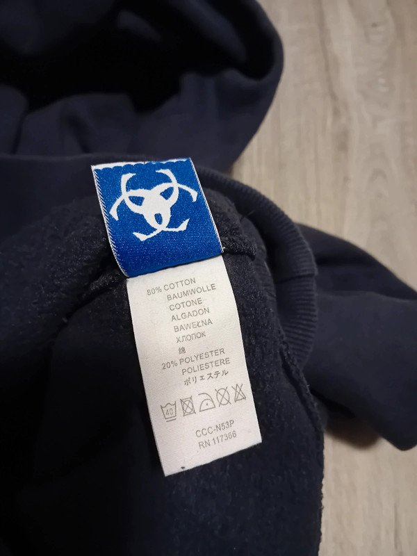 Universität Marburg Pullover Kapuze S Dunkelblau Weiß Print