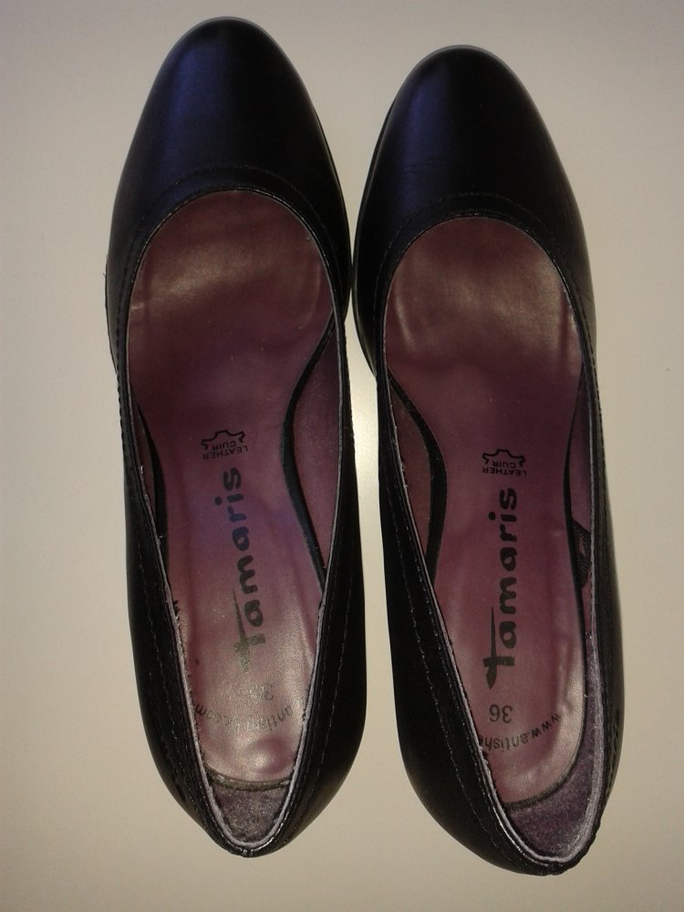 #schwarze #Leder-Pumps, Größe #36