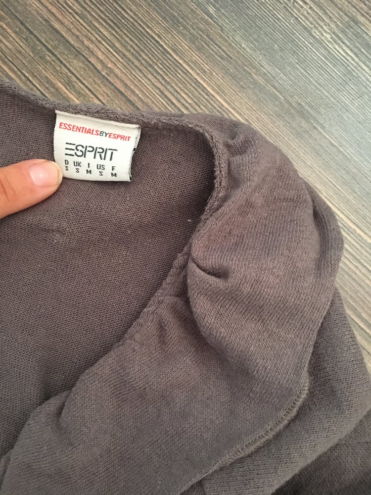 Hübsche Rüschen Jacke Cardigan Strickjacke Sweatshirtjacke ESPRIT 