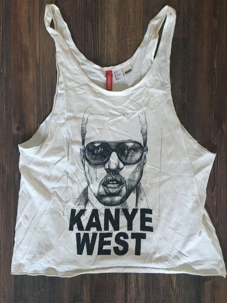 Top Tanktop Tunika Bluse Shirt Oberteil H&M # Kanye West Collection
