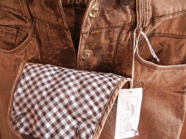 Trachtenhose, Trachtenjeans in Lederoptik LEKRA neu Gr. 34 XS, taupe Bundhose Kniggabogga