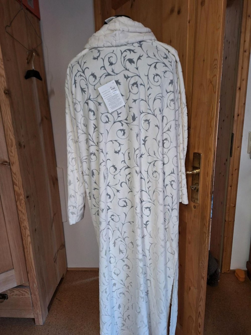 Langarm Kleid MADELEINE , neu m. Etikett Gr. 46-48; Langgröße 92 cremeweiß großer Schalkragen