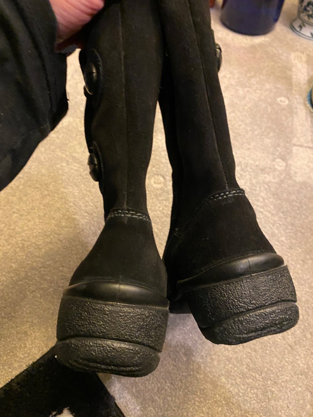 Wildleder Stiefeletten schwarz Größe 37 (von ara), für mich eher Größe 38!  – nur 1 x getragen 